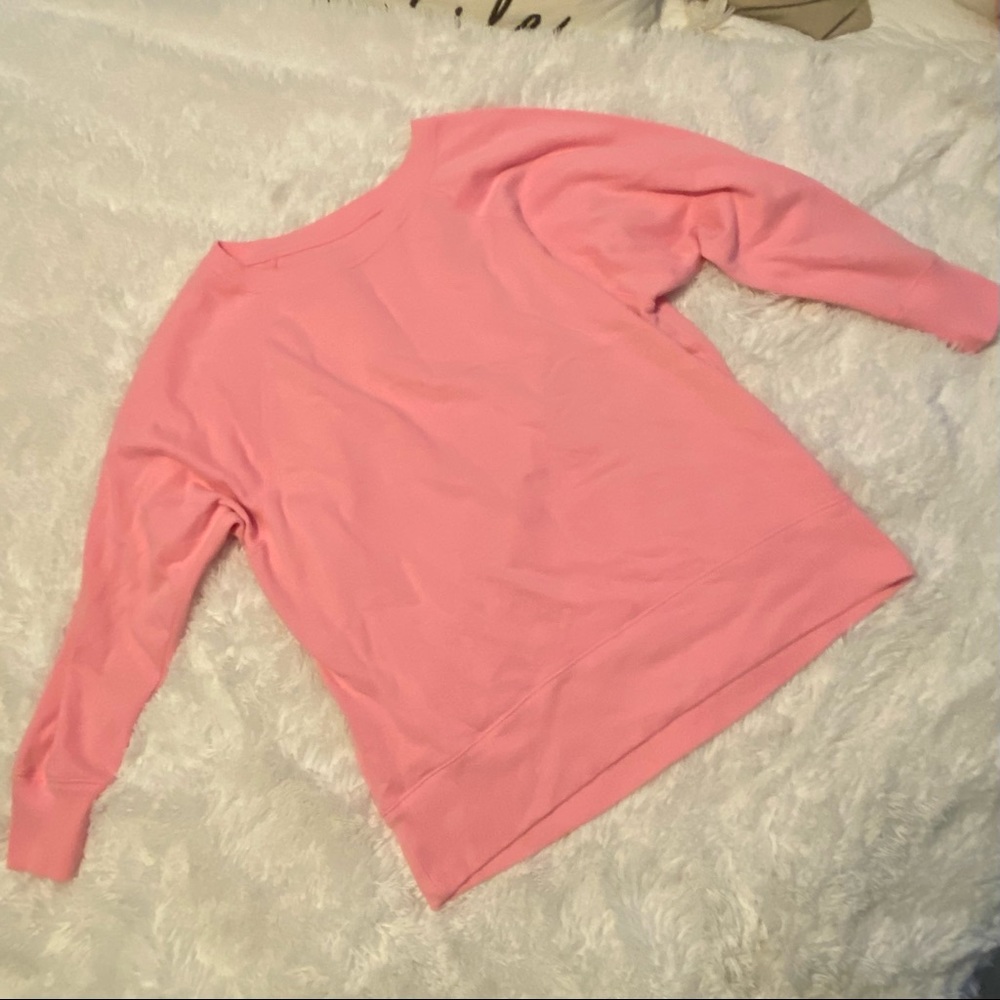 Light Hot pink Lounge life weekend sweatshirt. Drop shoulder soft Cotten comfy.